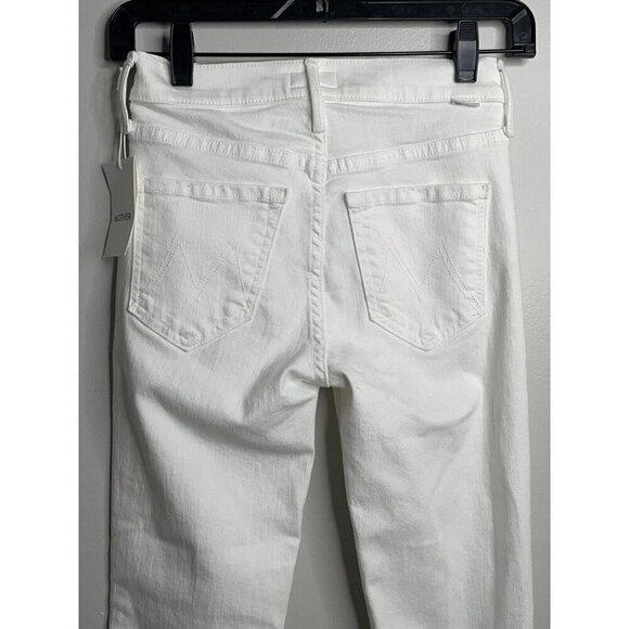 Mother Mid Rise Dazzler Ankle White Jeans Fairest of them All Size 23 NWT $198 - Picture 7 of 8